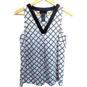 Cynthia Rowley Trellis V-Neck Tank Top